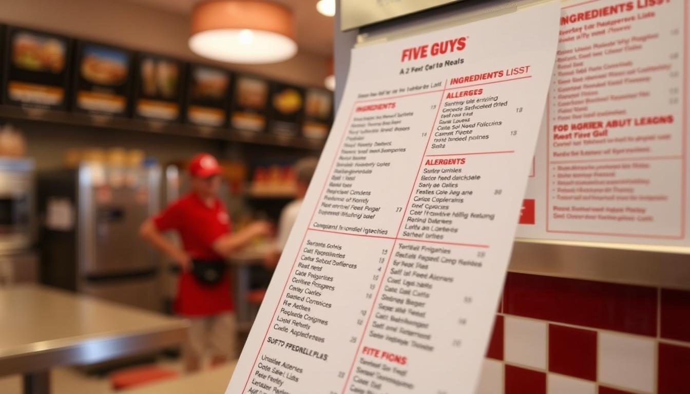 Five Guys Allergen Menu